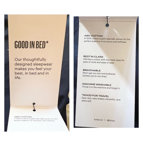 New! LUNYA Airy Cotton Long Sleeve Set PJ Pajamas - Picture 13 of 14